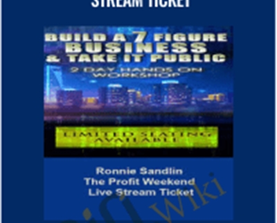 The Profit Weekend Live Stream Ticket - Ronnie Sandlin